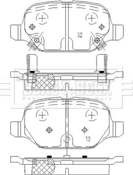 Borg & Beck BBP2620 - Тормозные колодки, дисковые, комплект autospares.lv