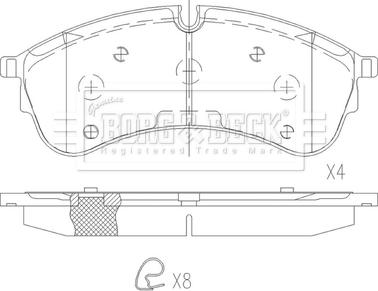 Borg & Beck BBP2677 - Тормозные колодки, дисковые, комплект autospares.lv