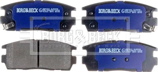 Borg & Beck BBP2041 - Тормозные колодки, дисковые, комплект autospares.lv