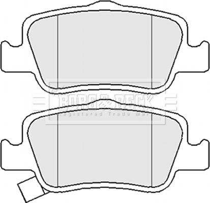 Borg & Beck BBP2056 - Тормозные колодки, дисковые, комплект autospares.lv