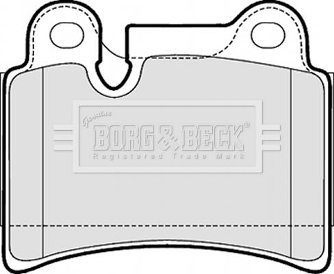Borg & Beck BBP2053 - Тормозные колодки, дисковые, комплект autospares.lv