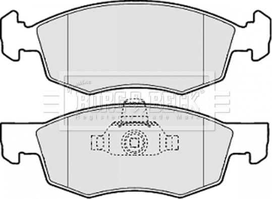 Borg & Beck BBP2067 - Тормозные колодки, дисковые, комплект autospares.lv