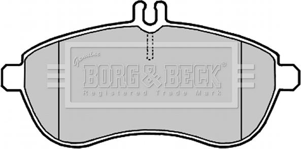 Borg & Beck BBP2008 - Тормозные колодки, дисковые, комплект autospares.lv