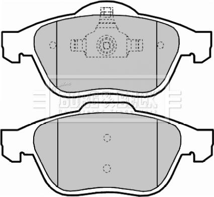 Borg & Beck BBP2016 - Тормозные колодки, дисковые, комплект autospares.lv