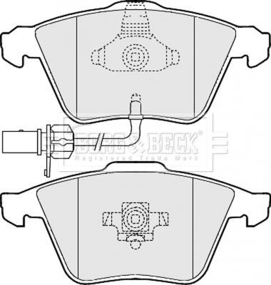 Borg & Beck BBP2013 - Тормозные колодки, дисковые, комплект autospares.lv