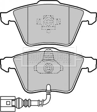 Borg & Beck BBP2012 - Тормозные колодки, дисковые, комплект autospares.lv