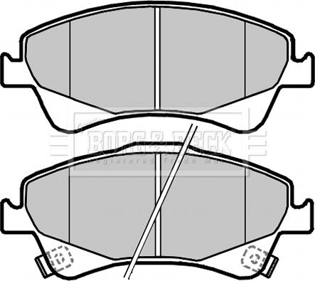 Borg & Beck BBP2080 - Тормозные колодки, дисковые, комплект autospares.lv