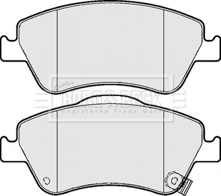 Borg & Beck BBP2083 - Тормозные колодки, дисковые, комплект autospares.lv