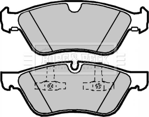 Borg & Beck BBP2033 - Тормозные колодки, дисковые, комплект autospares.lv