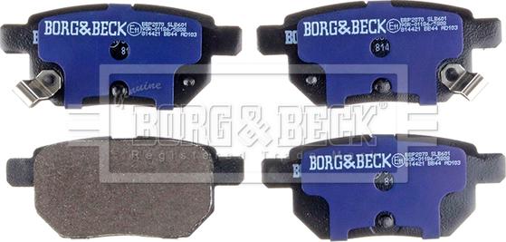 Borg & Beck BBP2070 - Тормозные колодки, дисковые, комплект autospares.lv