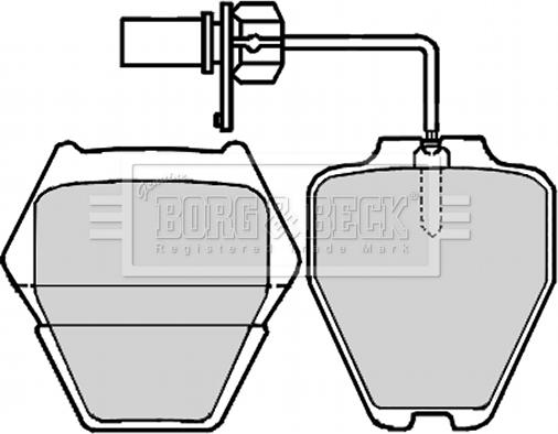 Borg & Beck BBP2199 - Тормозные колодки, дисковые, комплект autospares.lv