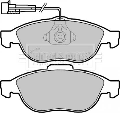 Borg & Beck BBP2160 - Тормозные колодки, дисковые, комплект autospares.lv