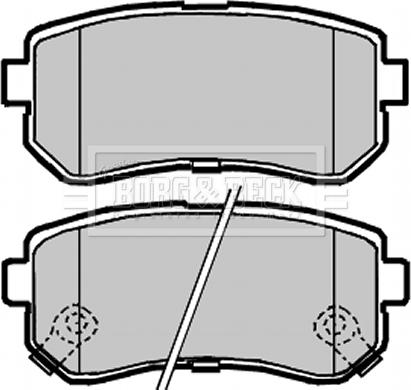 Borg & Beck BBP2104 - Тормозные колодки, дисковые, комплект autospares.lv