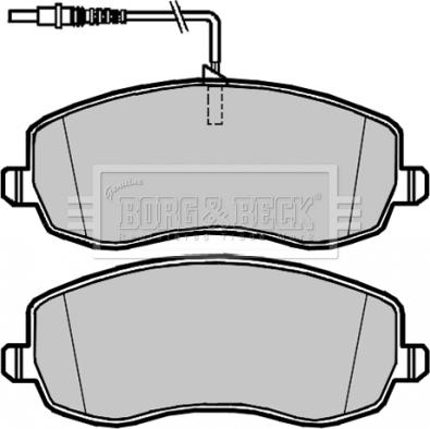 Borg & Beck BBP2105 - Тормозные колодки, дисковые, комплект autospares.lv