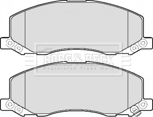 Borg & Beck BBP2106 - Тормозные колодки, дисковые, комплект autospares.lv