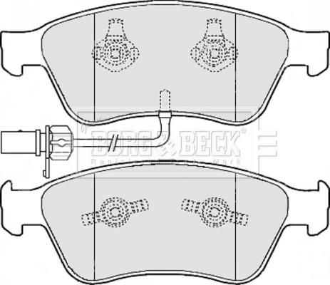 Borg & Beck BBP2111 - Тормозные колодки, дисковые, комплект autospares.lv