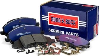 Borg & Beck BBP2125 - Тормозные колодки, дисковые, комплект autospares.lv