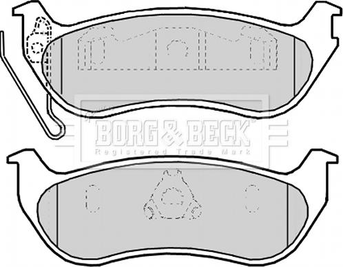 Borg & Beck BBP2174 - Тормозные колодки, дисковые, комплект autospares.lv