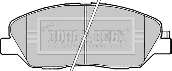 Borg & Beck BBP2176 - Тормозные колодки, дисковые, комплект autospares.lv