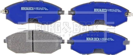 Borg & Beck BBP2171 - Тормозные колодки, дисковые, комплект autospares.lv
