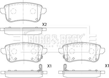 Borg & Beck BBP2894 - Тормозные колодки, дисковые, комплект autospares.lv