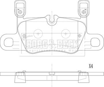 Borg & Beck BBP2895 - Тормозные колодки, дисковые, комплект autospares.lv