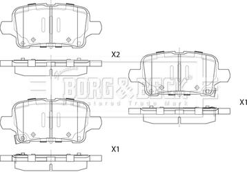 Borg & Beck BBP2896 - Тормозные колодки, дисковые, комплект autospares.lv