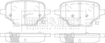 Borg & Beck BBP2864 - Тормозные колодки, дисковые, комплект autospares.lv