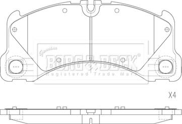 Borg & Beck BBP2866 - Тормозные колодки, дисковые, комплект autospares.lv