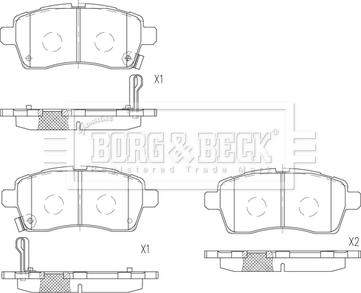 Borg & Beck BBP2809 - Тормозные колодки, дисковые, комплект autospares.lv