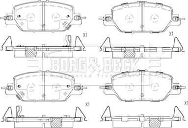 Borg & Beck BBP2834 - Тормозные колодки, дисковые, комплект autospares.lv