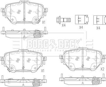 Borg & Beck BBP2875 - Тормозные колодки, дисковые, комплект autospares.lv