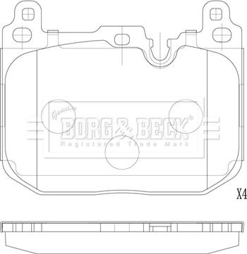 Borg & Beck BBP2878 - Тормозные колодки, дисковые, комплект autospares.lv