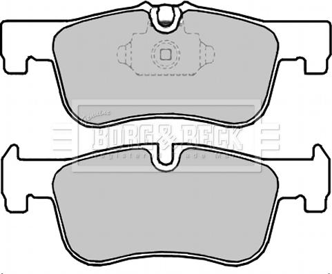 Borg & Beck BBP2346 - Тормозные колодки, дисковые, комплект autospares.lv