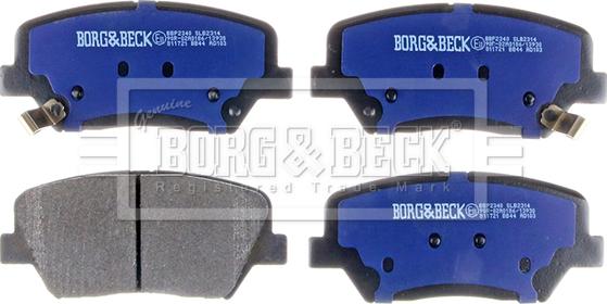 Borg & Beck BBP2340 - Тормозные колодки, дисковые, комплект autospares.lv