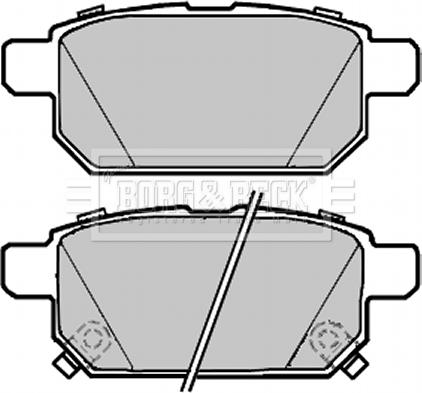 Borg & Beck BBP2300 - Тормозные колодки, дисковые, комплект autospares.lv