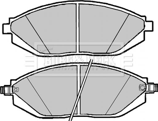 Borg & Beck BBP2301 - Тормозные колодки, дисковые, комплект autospares.lv