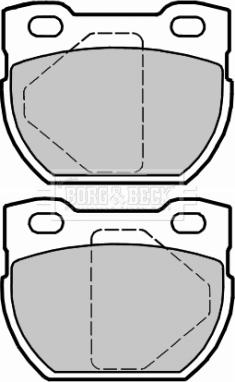 Borg & Beck BBP2321 - Тормозные колодки, дисковые, комплект autospares.lv