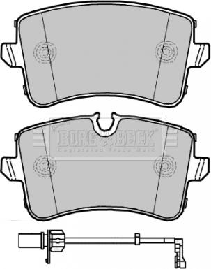 Borg & Beck BBP2292 - Тормозные колодки, дисковые, комплект autospares.lv