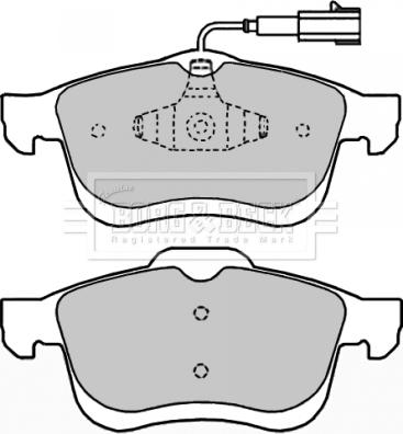 Borg & Beck BBP2250 - Тормозные колодки, дисковые, комплект autospares.lv