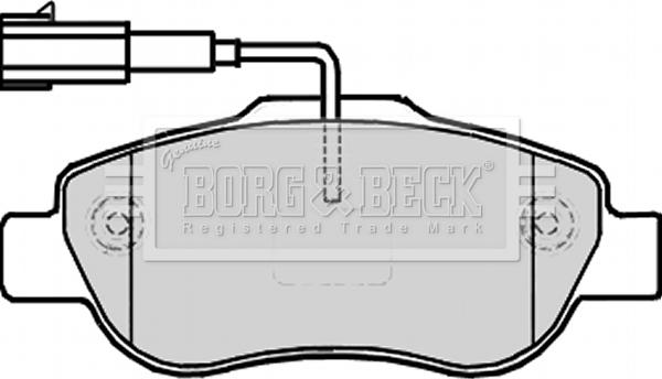 Borg & Beck BBP2227 - Тормозные колодки, дисковые, комплект autospares.lv