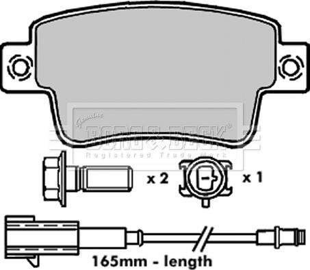 Borg & Beck BBP2274 - Тормозные колодки, дисковые, комплект autospares.lv