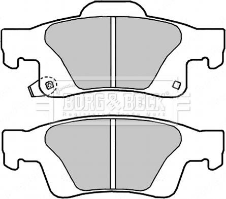 Borg & Beck BBP2273 - Тормозные колодки, дисковые, комплект autospares.lv