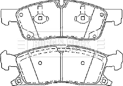 Borg & Beck BBP2272 - Тормозные колодки, дисковые, комплект autospares.lv