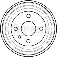 Borg & Beck BBR7042 - Тормозной барабан autospares.lv