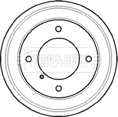 Borg & Beck BBR7057 - Тормозной барабан autospares.lv