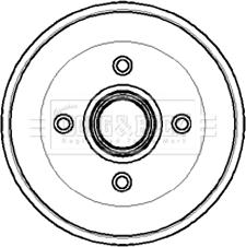 Borg & Beck BBR7014 - Тормозной барабан autospares.lv