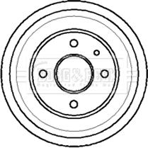 Borg & Beck BBR7013 - Тормозной барабан autospares.lv