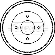 Borg & Beck BBR7082 - Тормозной барабан autospares.lv