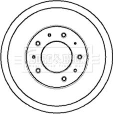 Borg & Beck BBR7032 - Тормозной барабан autospares.lv